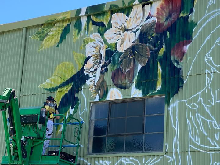 Historical Placerville Mural detail