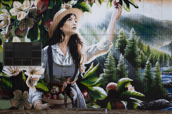 Historical Placerville Mural detail