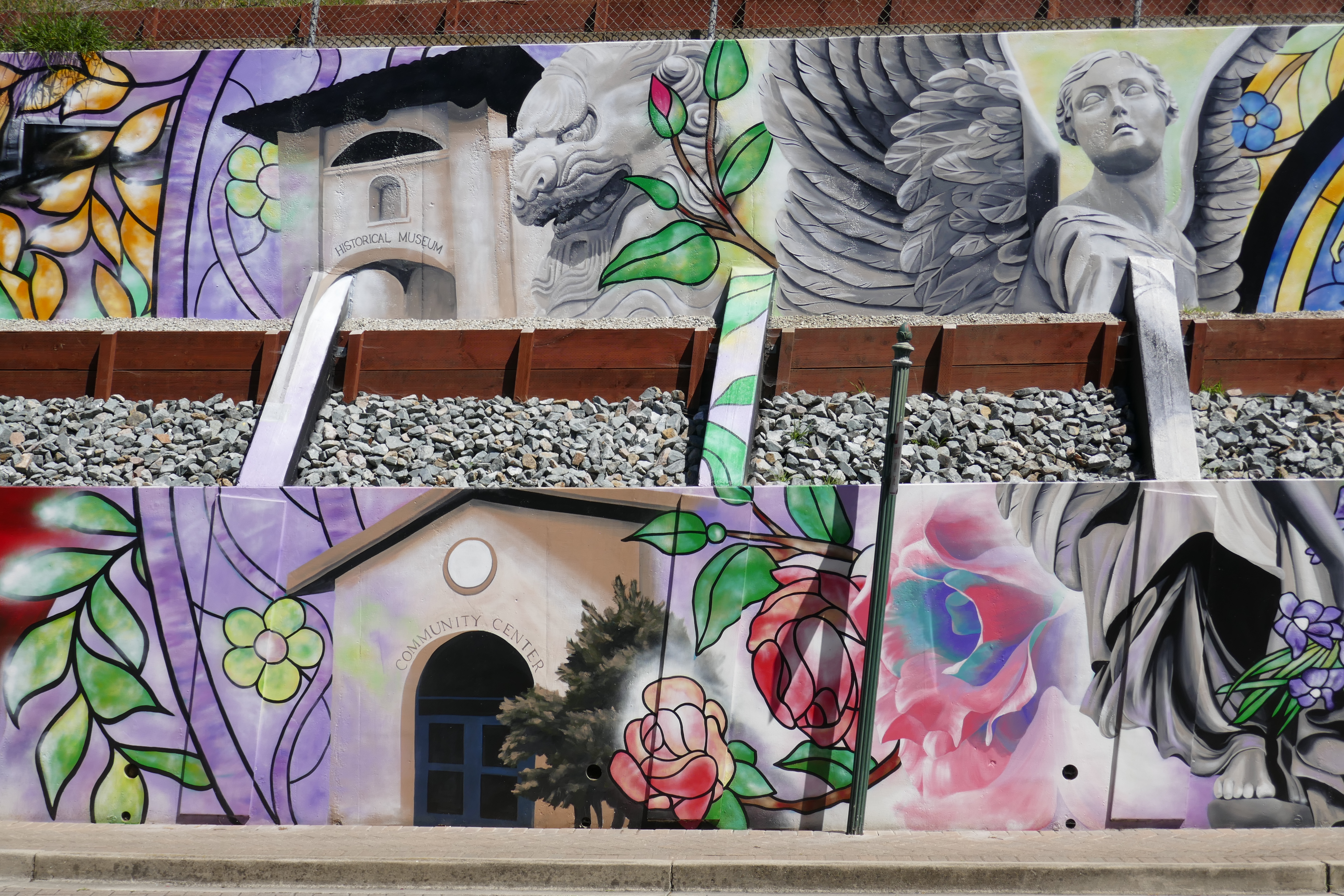 Historical Colma Mural detail