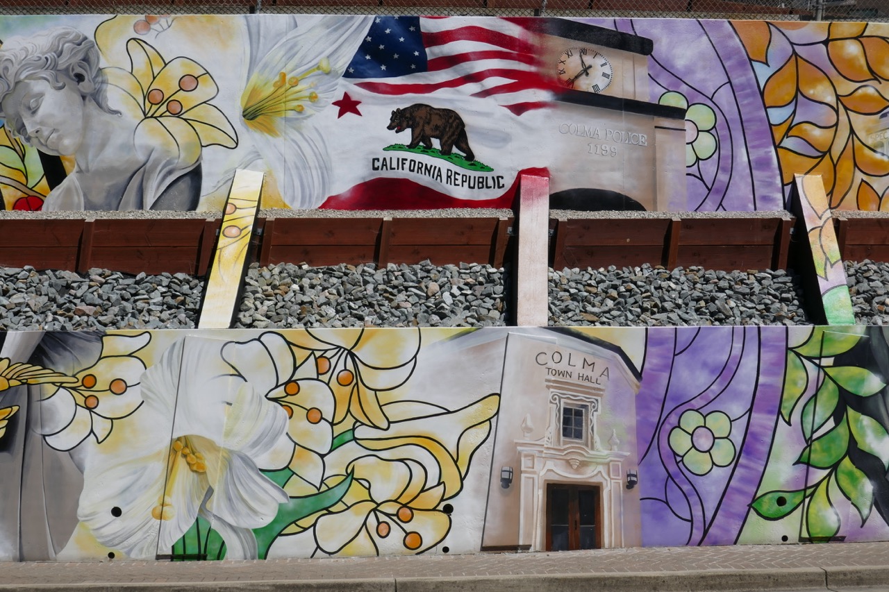Historical Colma Mural detail