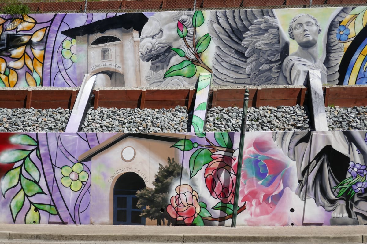 Historical Colma Mural detail