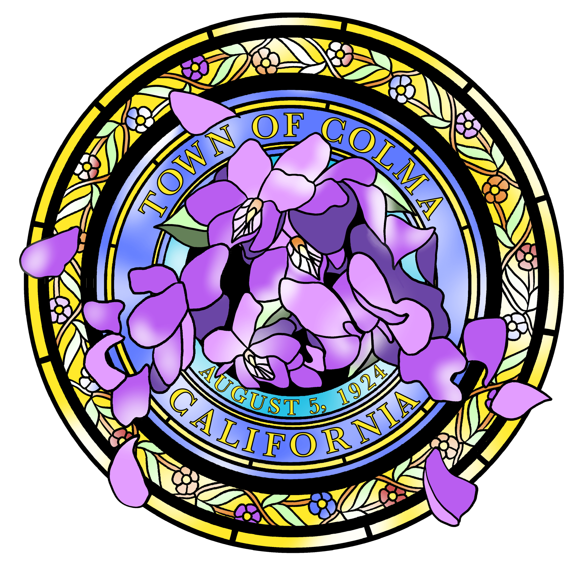 Remixed city seal for the Town of Colma - View 1
