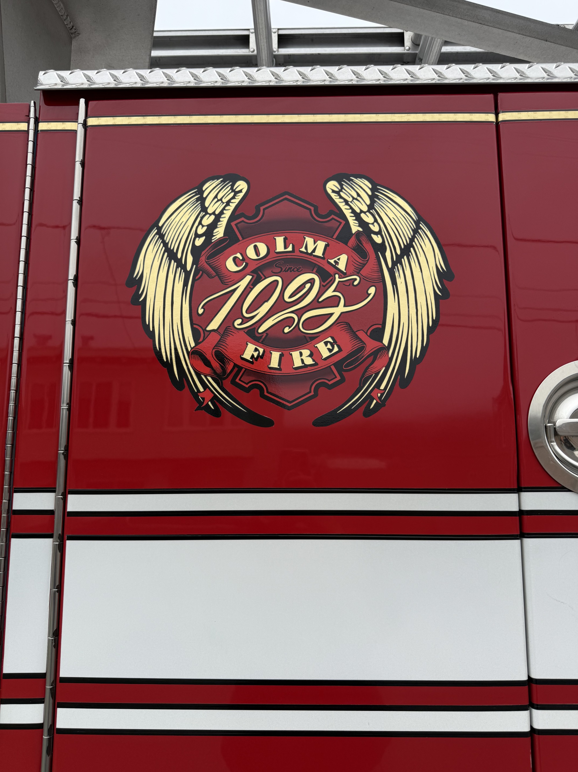 Decal created for Colma Fire Department's 100 year anniversary - View 1
