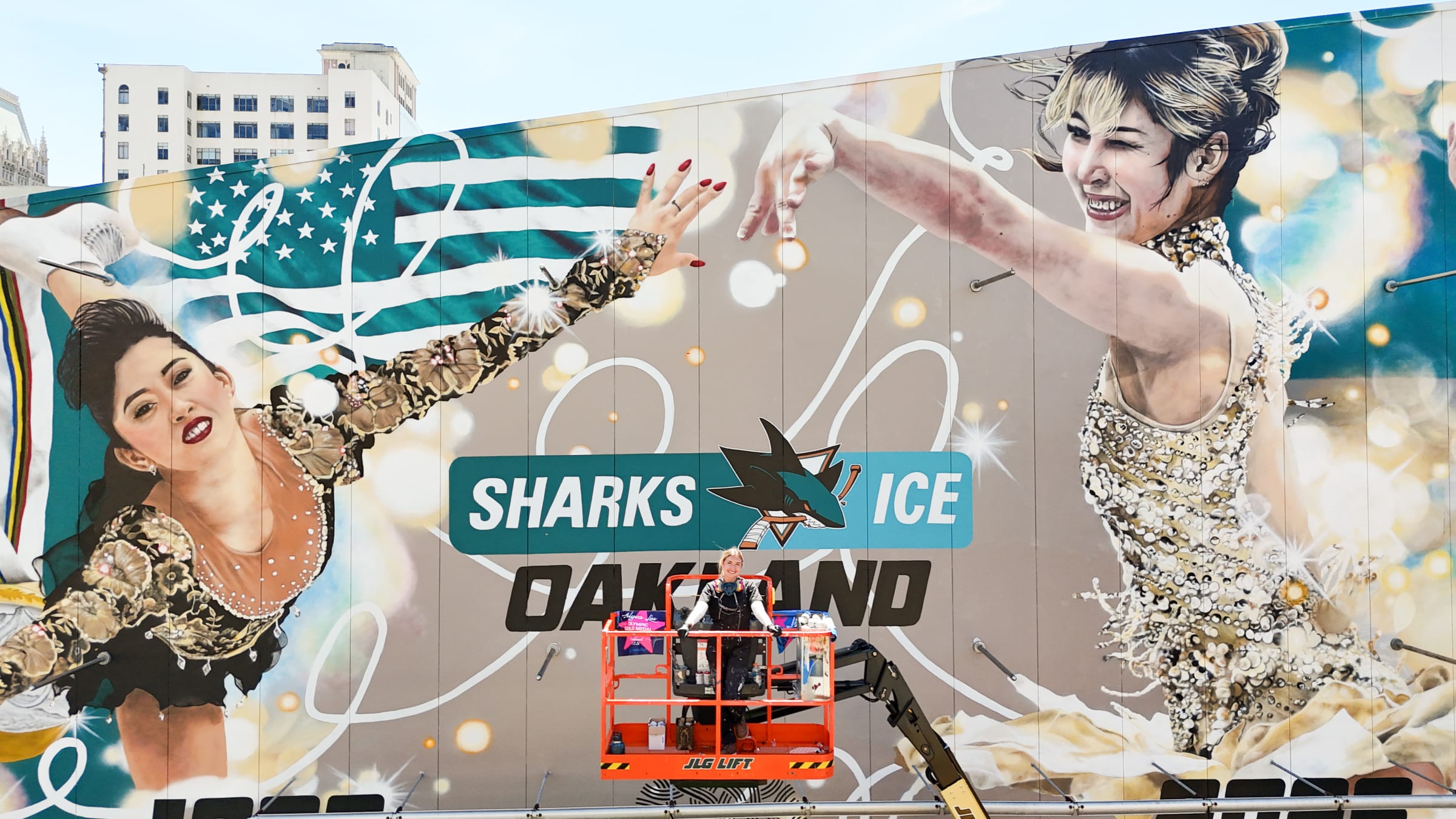 Alysa Liu and Kristi Yamaguchi Mural detail