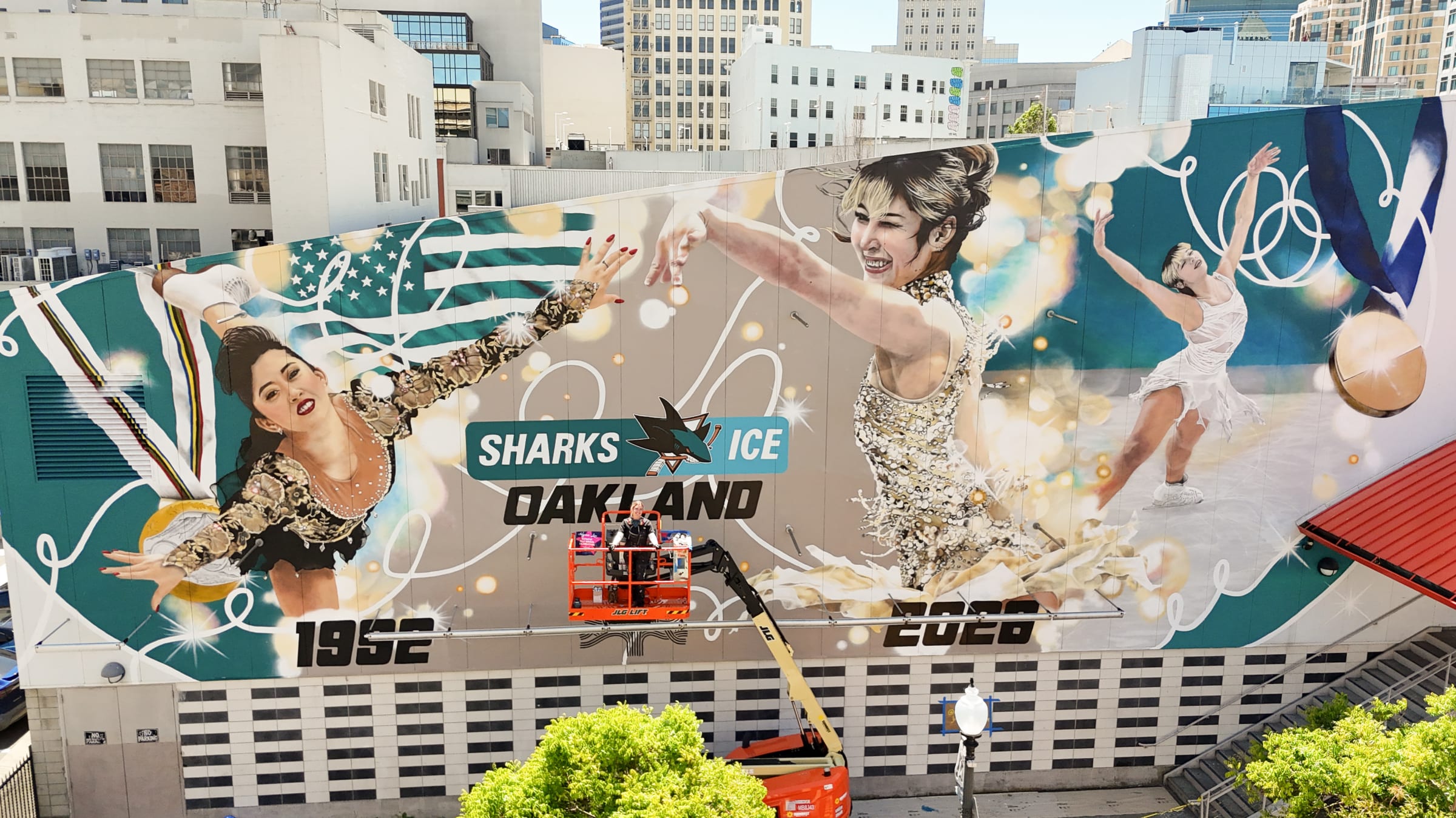 Alysa Liu and Kristi Yamaguchi Mural detail