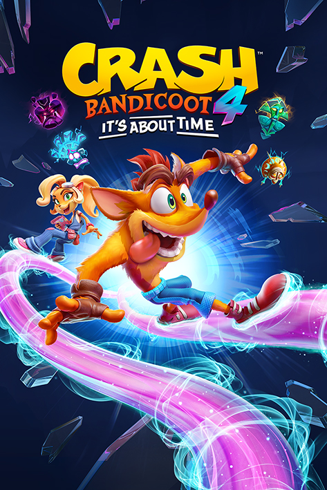 Crash Bandicoot 4: Ride Portrait Poster Crash Bandicoot 4: Ride Portrait Poster