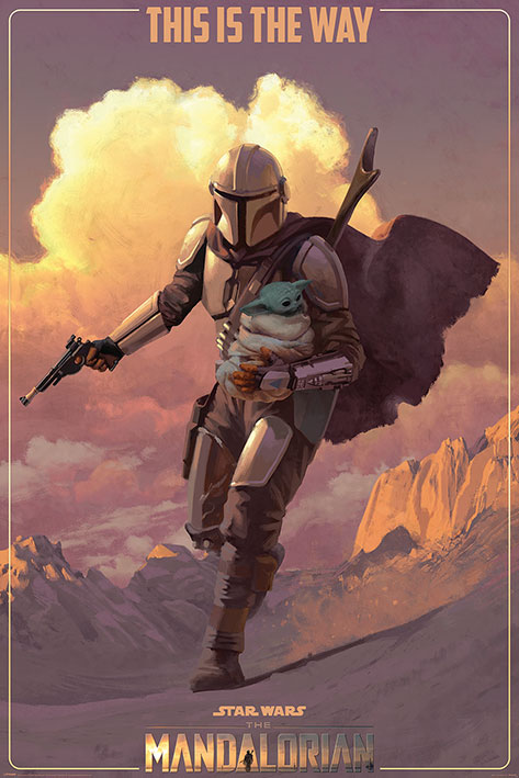 Star Wars: The Mandalorian - On The Run Portrait Poster Star Wars: The Mandalorian - On The Run Portrait Poster