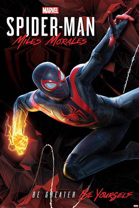 Spider-Man Miles Morales: Cybernetic Swing Portrait Poster Spider-Man Miles Morales: Cybernetic Swing Portrait Poster