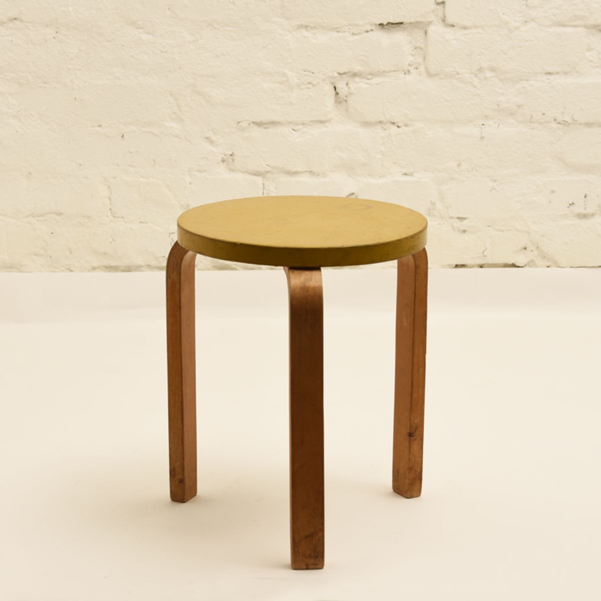 Aalto Alvar Stool 60 Yellow Paint