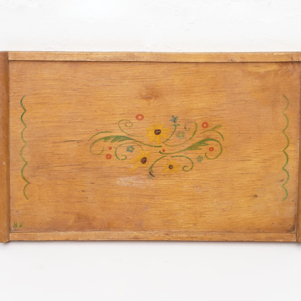 Folky Wooden Tray Hand Painted