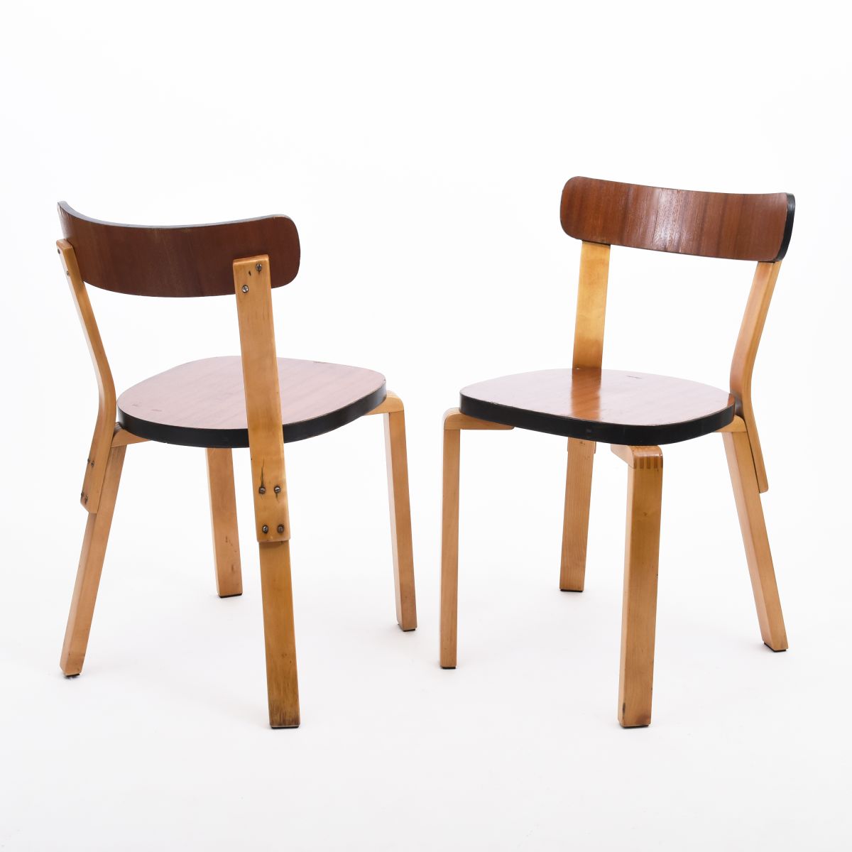 Aalto Alvar chair 69 war leg mahogany