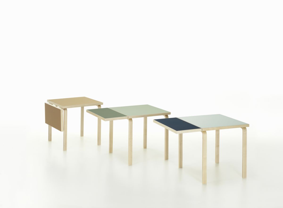 Aalto Table foldable DL81C folded/extended, capsule collection, group shot