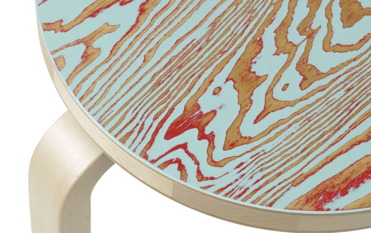 Stool 60 ColoRing Detail, red/turqouise_F