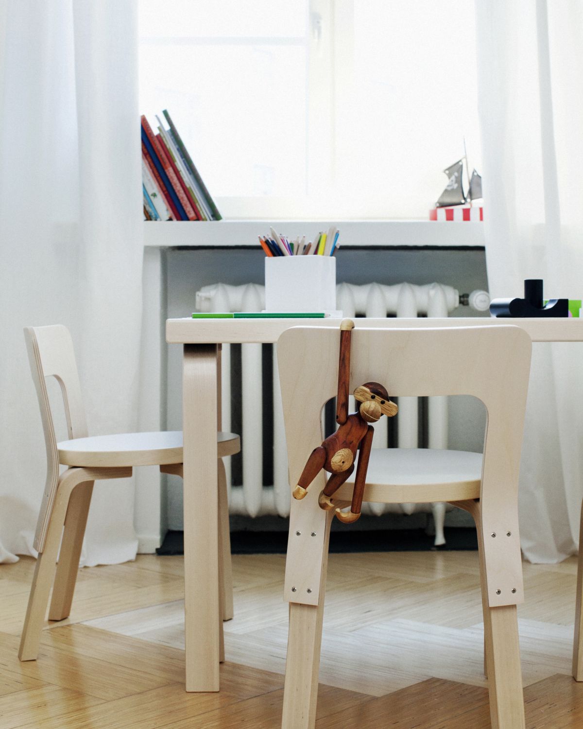 Children's Chair N65 and Aalto Table 81B in situ close up