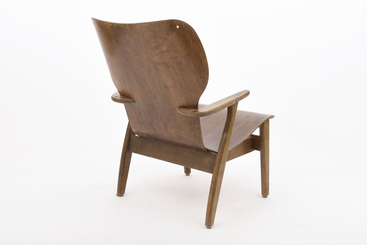 Tapiovaara Ilmari Domus louge chair Stain lacquered back