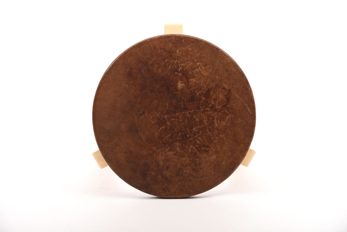 Aalto Alvar Stool 60 Monocle leather top