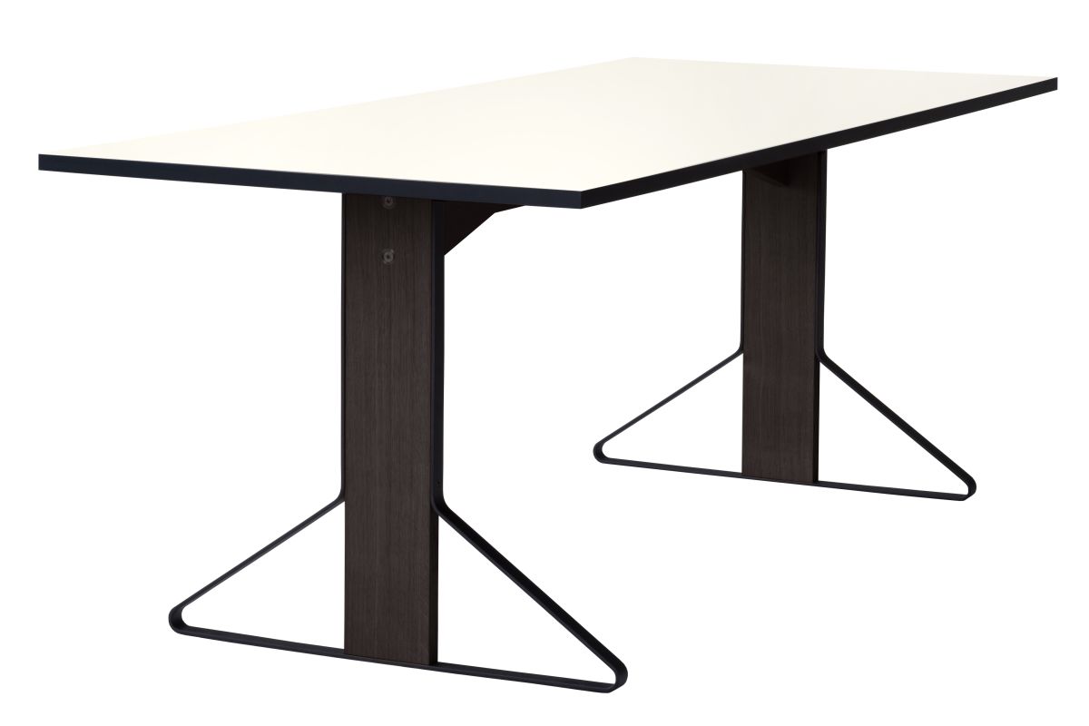 Kaari Table rectangular REB001 black oak white HPL