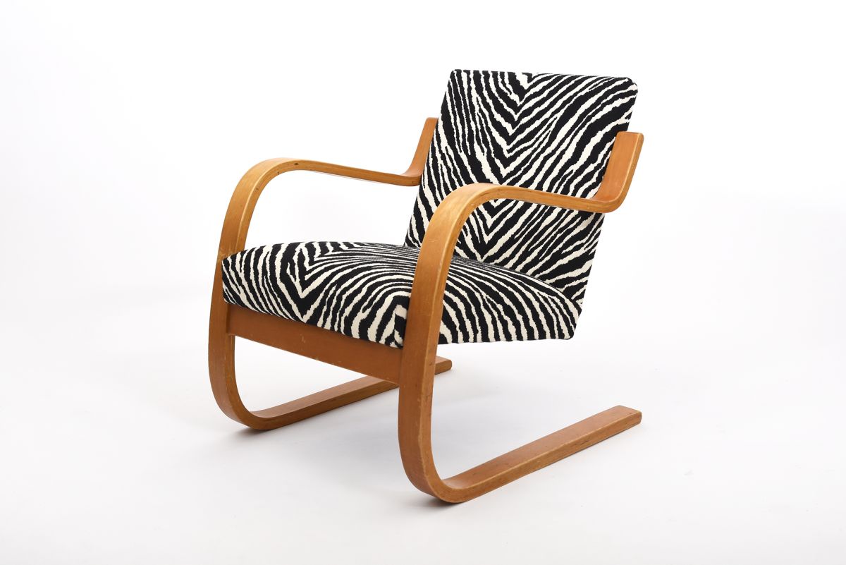Aalto Alvar armchair 402 new zebra