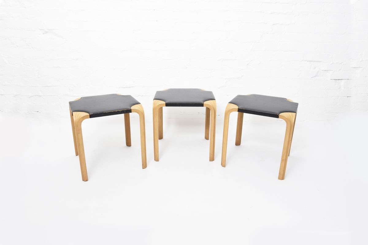 Aalto Alvar X601 black leather set