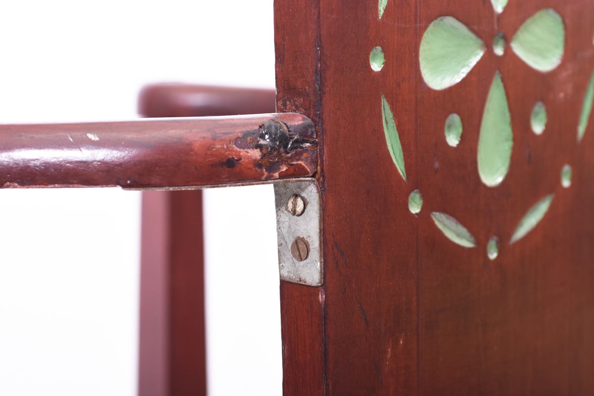 Anonymous Finnish art nouveau wooden armchair 04