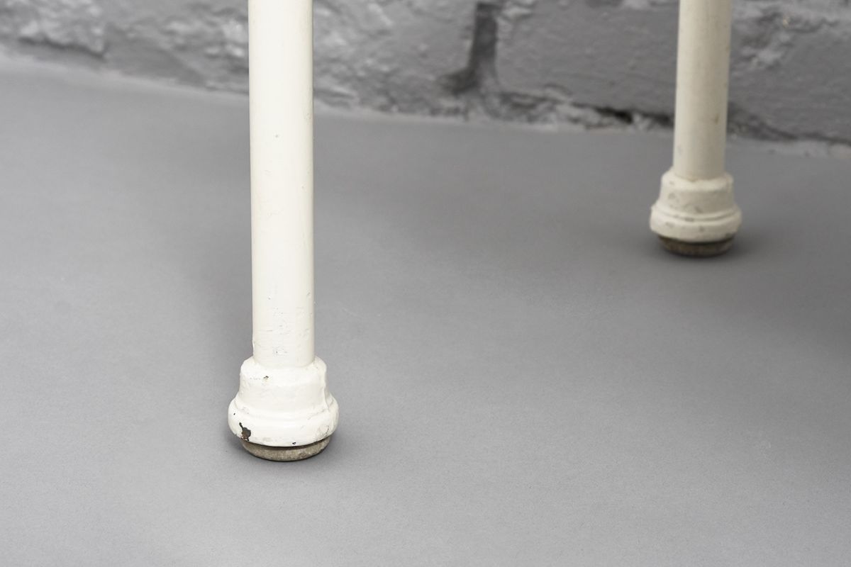 Glass Metal Hospital Side Table details7