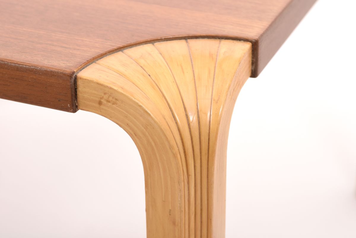 Aalto Alvar xleg table teak birch top ash leg 01