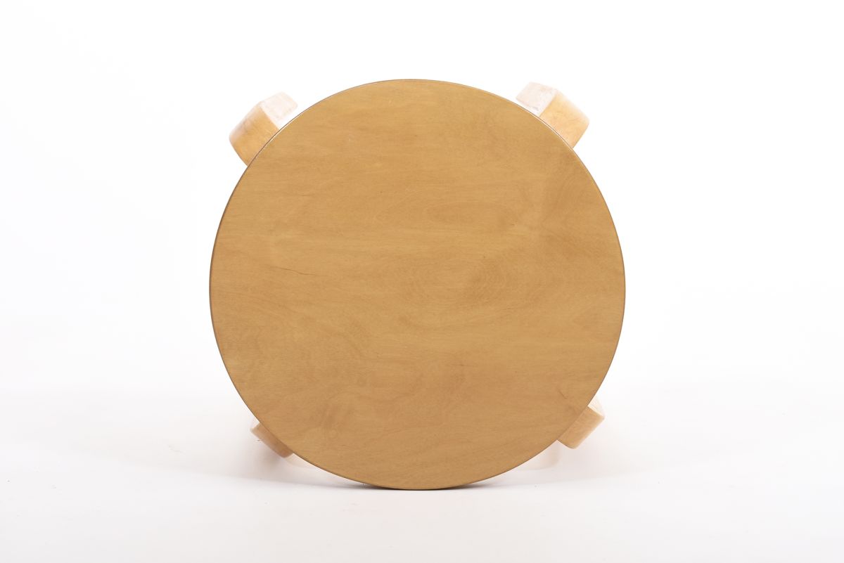 Aalto Alvar Stool E60 birch old joint top