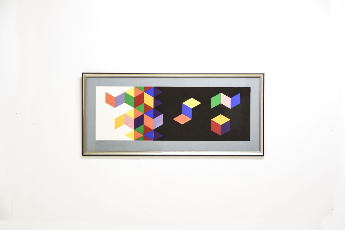 KG Nilson abstruct art print 1978