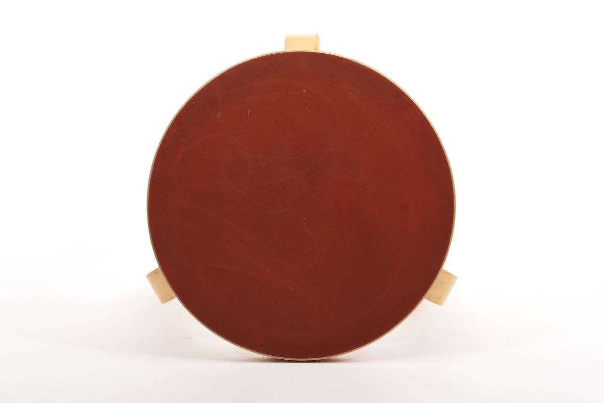 Aalto Alvar Stool 60 red lino 1960 70 top