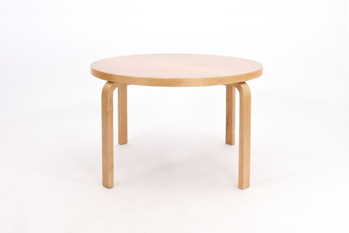 Aalto Alvar L leg elm veneered side table