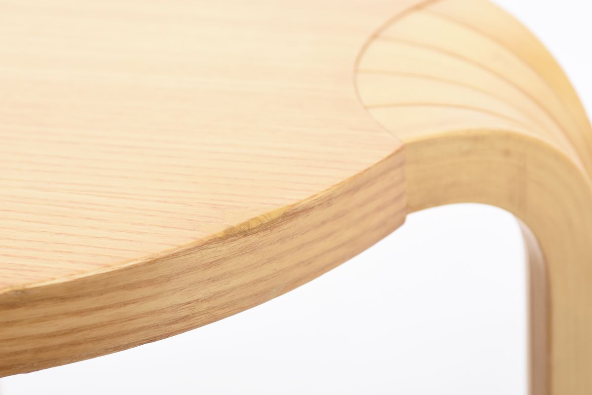 Aalto Alvar stool X600 ash top stamped 01