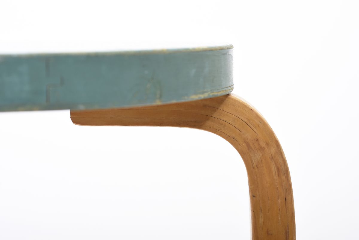 Aalto Alvar stool60 paint blue 1930 40 04