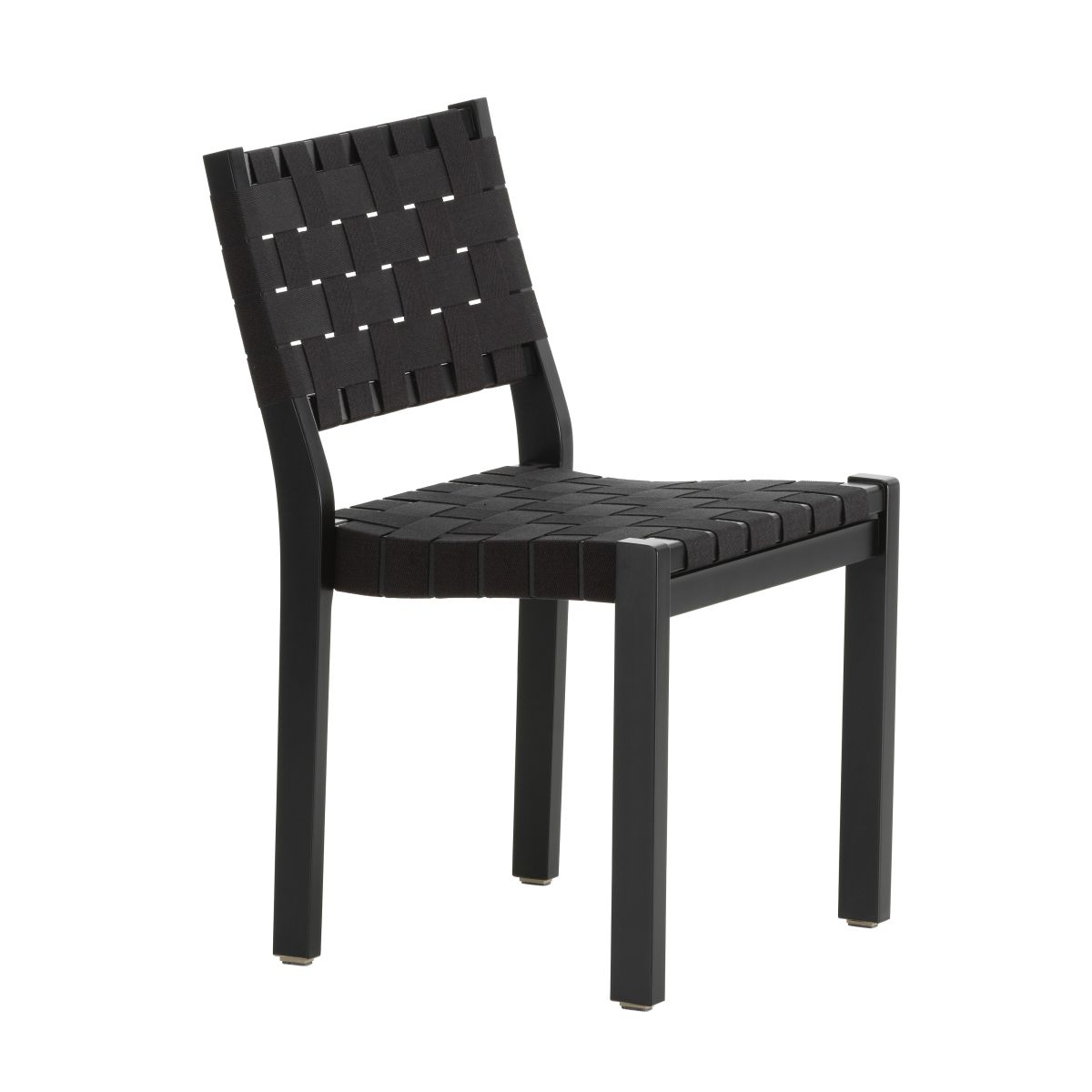 Chair 611 Black Lacquered Birch Black New Webbing F 2436769