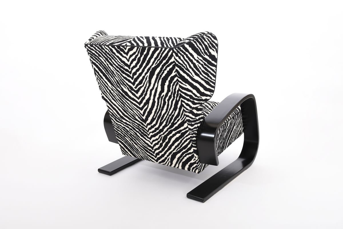 Aalto Alvar Armchair Tank high back ear zebra back