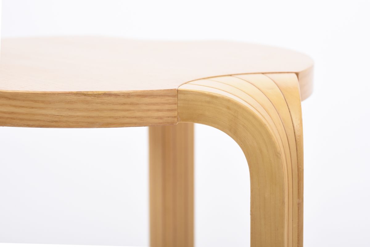 Aalto Alvar stool X600 ash top stamped 04