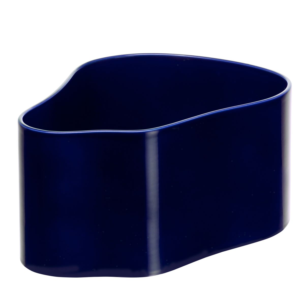 Plant pot shape A, size L, Blue gloss_F