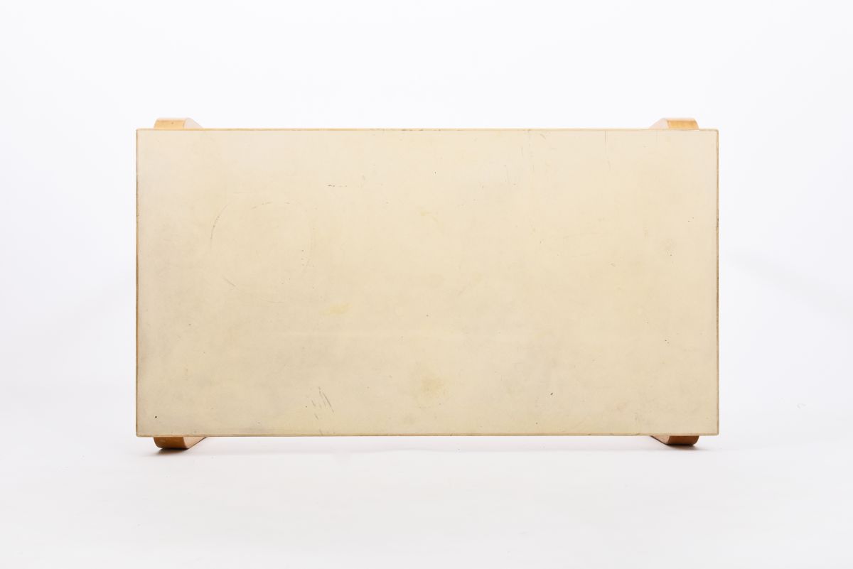 Aalto Alvar bone white lino Table 1940 top