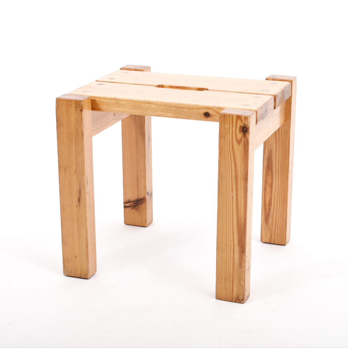 Anonymous Finnish brutalist pine stool