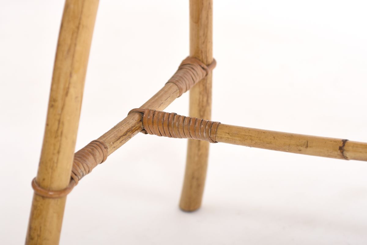 Anonymous wood and rattan side table 05