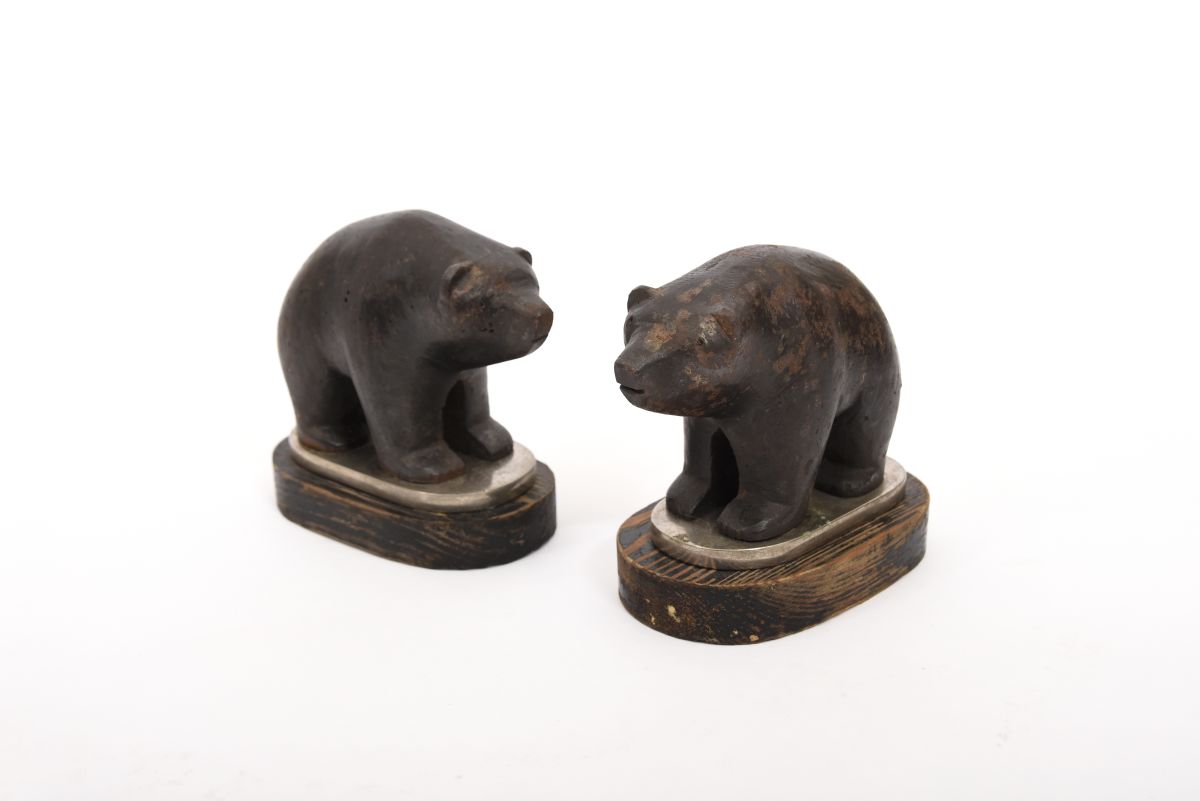 Anonymous Cast iron bear sculptures