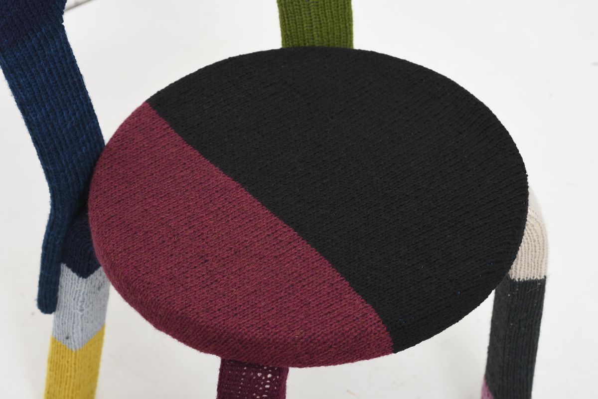 Aalto Alvar Eija Zweygberg Wool covered chair65 04