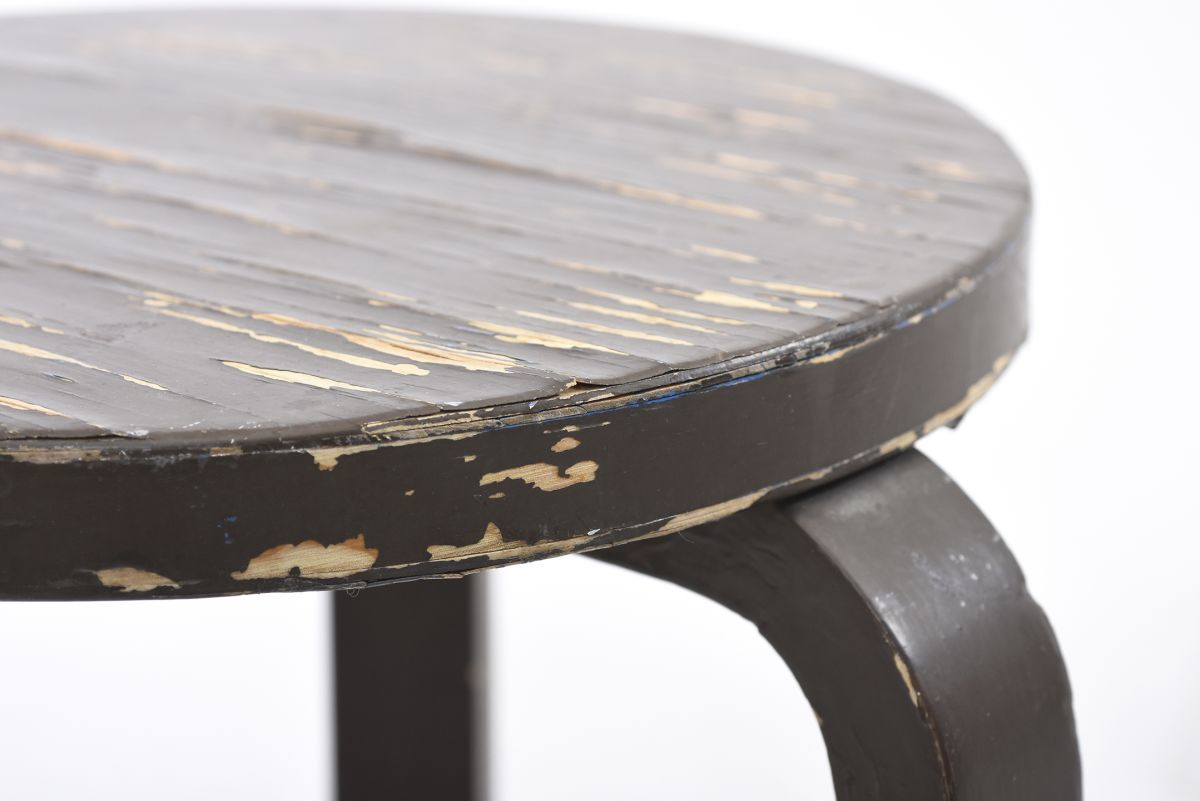 Aalto Alvar Stool 60 brown paint 02