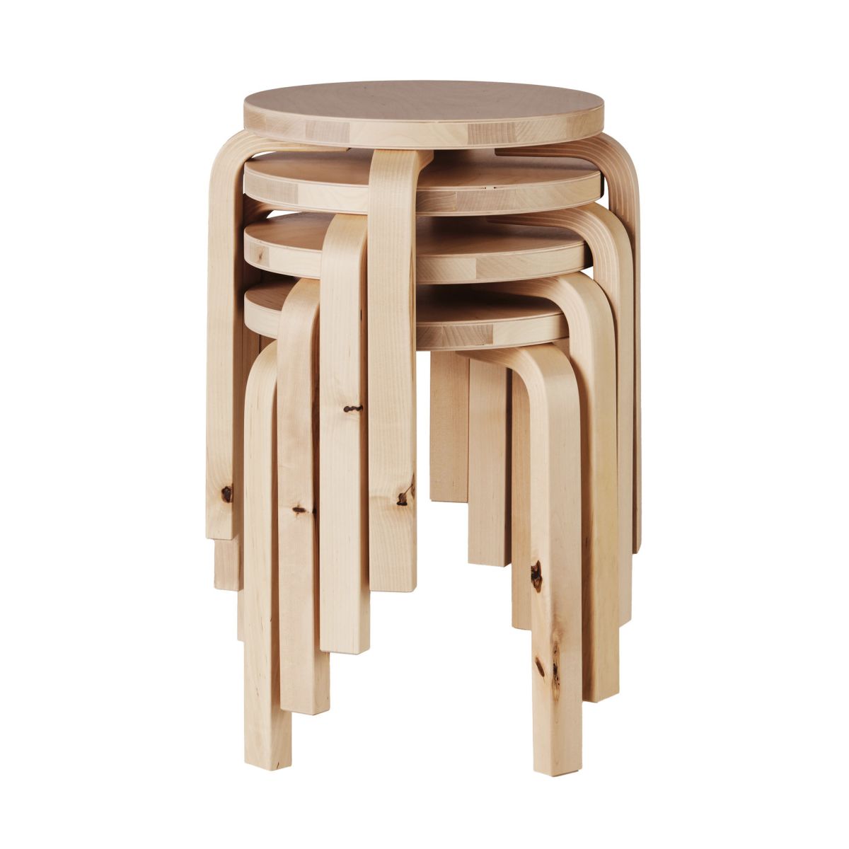 NORDISKA GALLERIET 2401 FLAT Artek Wild Birch Stool E60 075