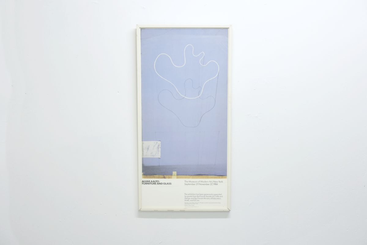 Aalto Alvar furniture and glass exhibiton poster 1984