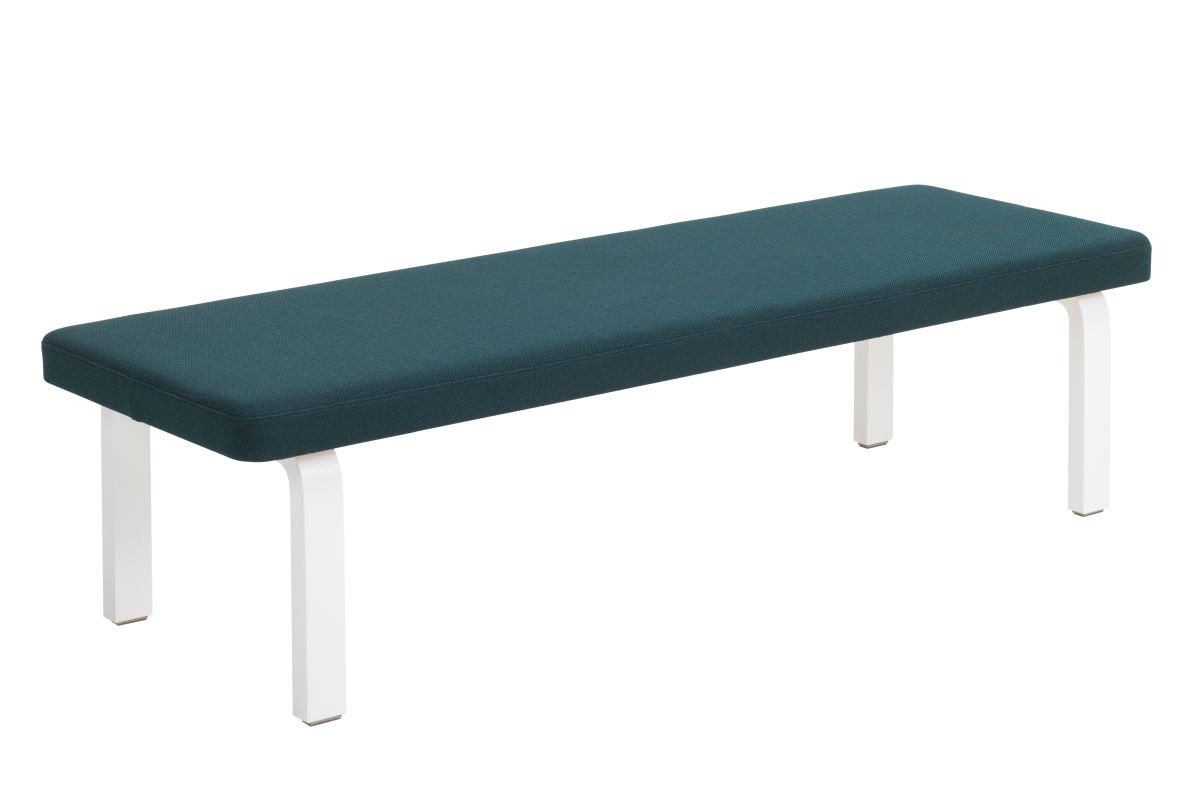 Bench 167 legs white lacquered upholstered cut out 8544920