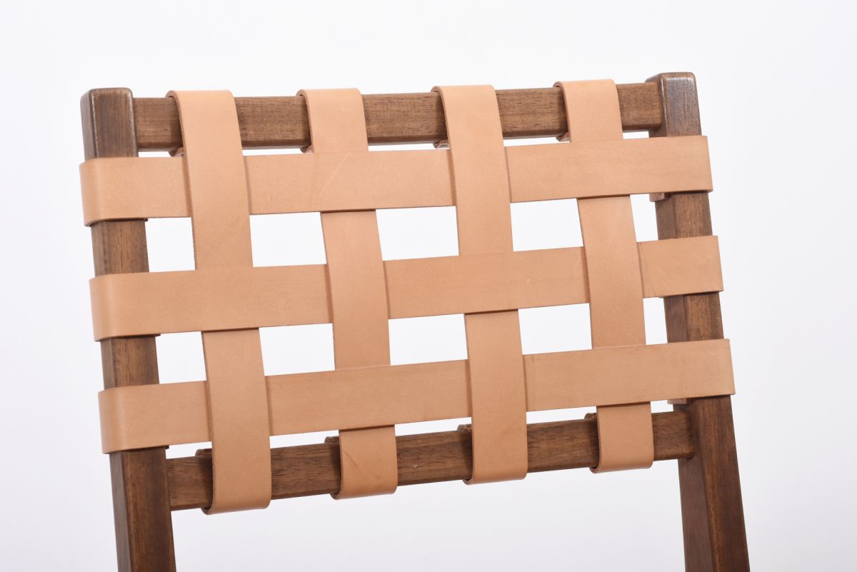 Aalto Aino Leather belt side chair set 01