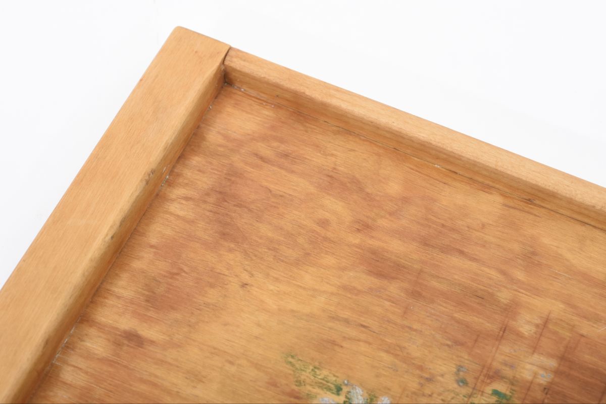Aalto Aino Wooden tray floral hand painted detail 01