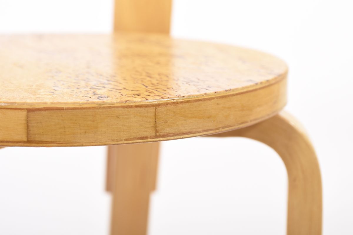 Aalto Alvar chair 65 curly birch seat 04