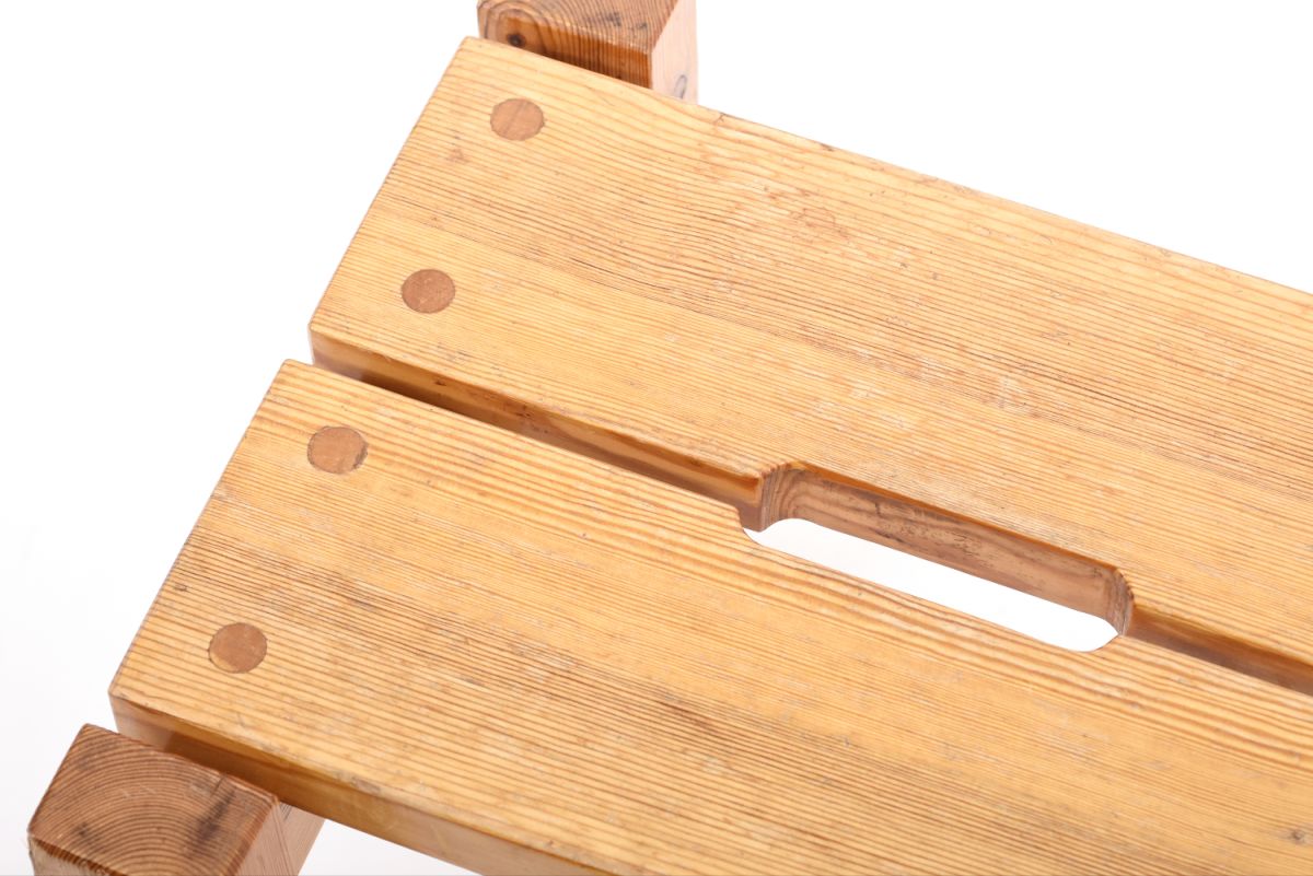 Anonymous Finnish brutalist pine stool 01