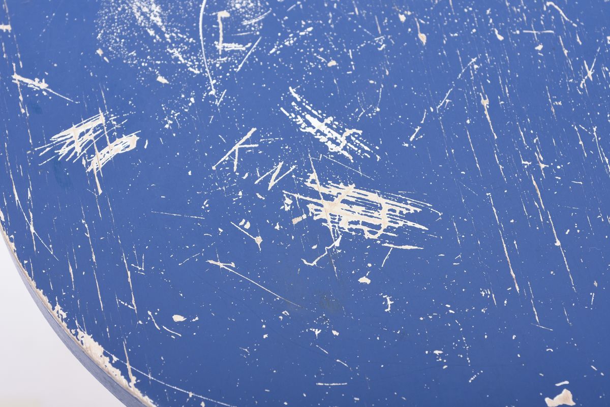 Aalto Alvar stool E60 blue paint 01
